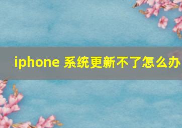 iphone 系统更新不了怎么办